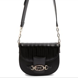 Topshop Panther Trophy Faux Leather Crossbody bag